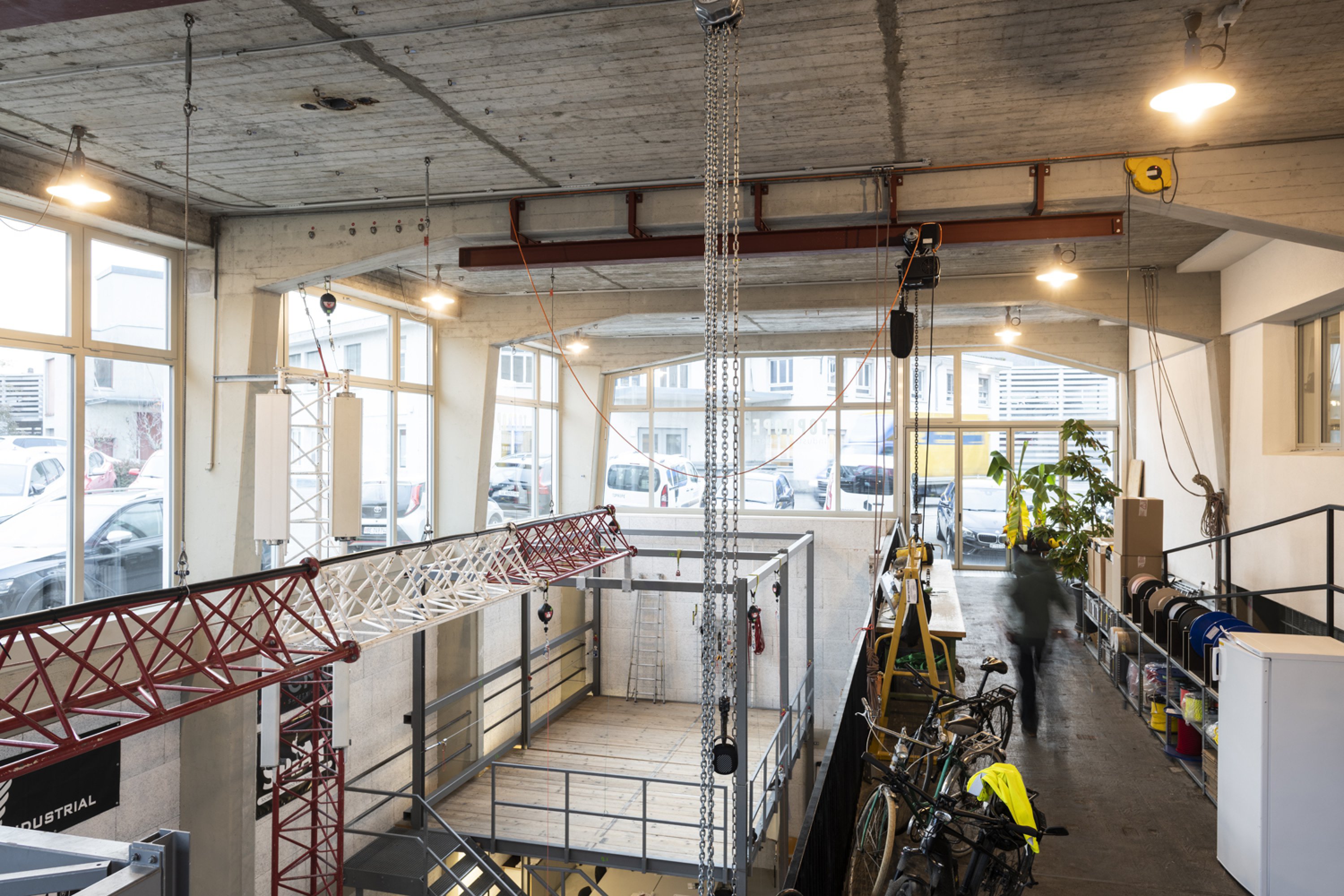 Blick von oben in die Ausbildungsanlage  – Toprope